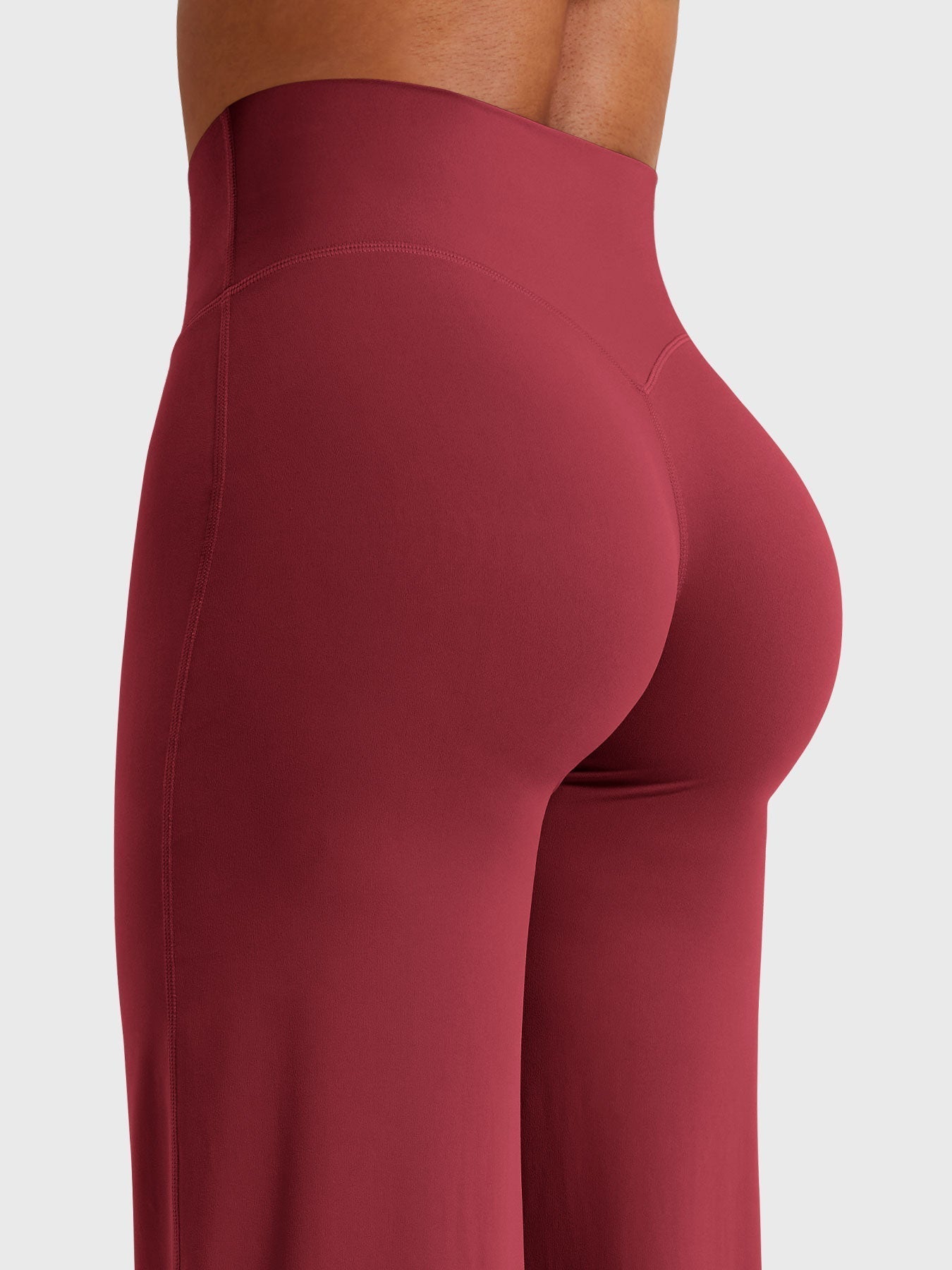 Leggings High-Waist Straight-Leg No Front Seam Buttery Soft Gym Yoga Pants for Women Fitness Tights