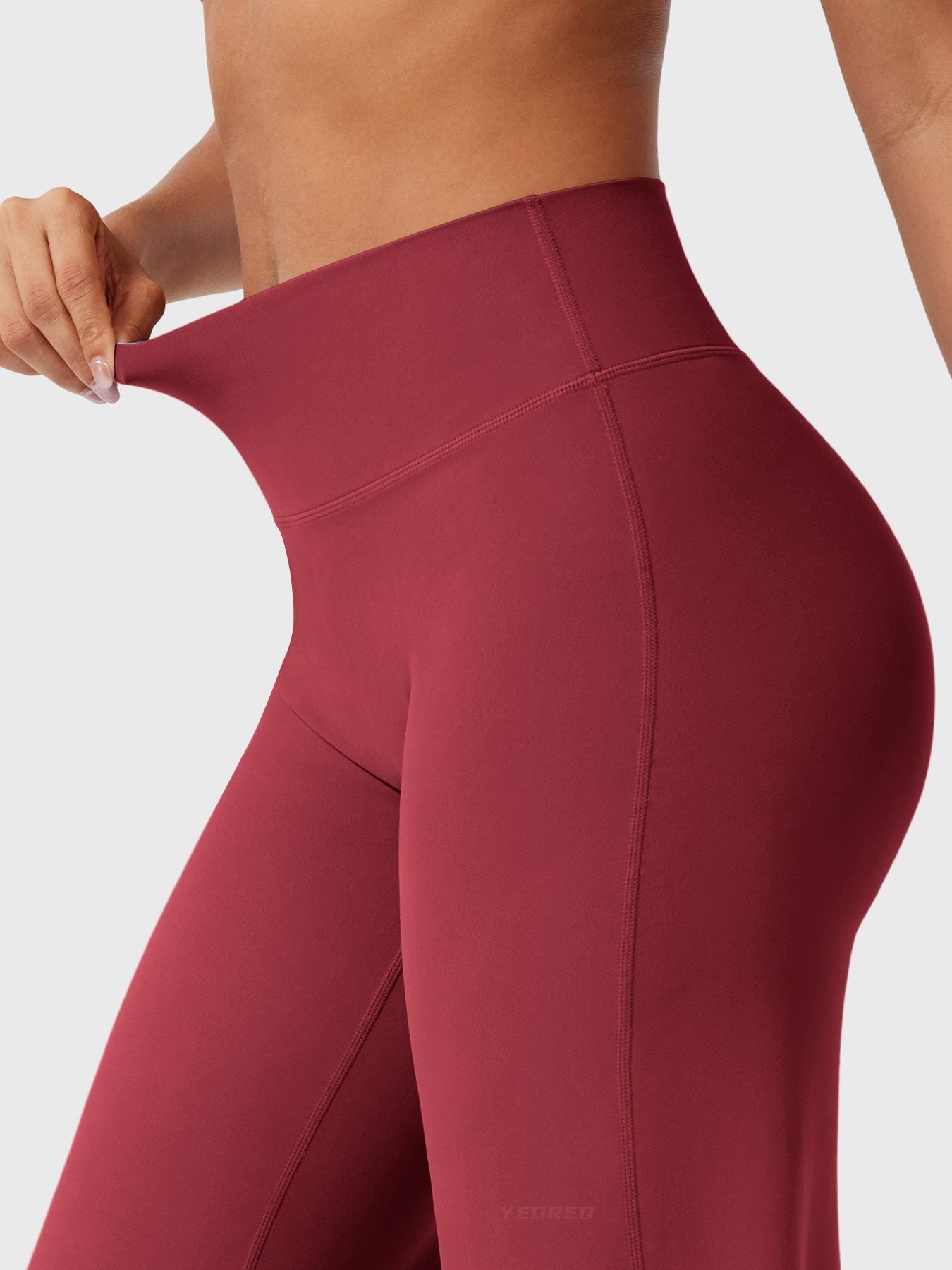 Leggings High-Waist Straight-Leg No Front Seam Buttery Soft Gym Yoga Pants for Women Fitness Tights