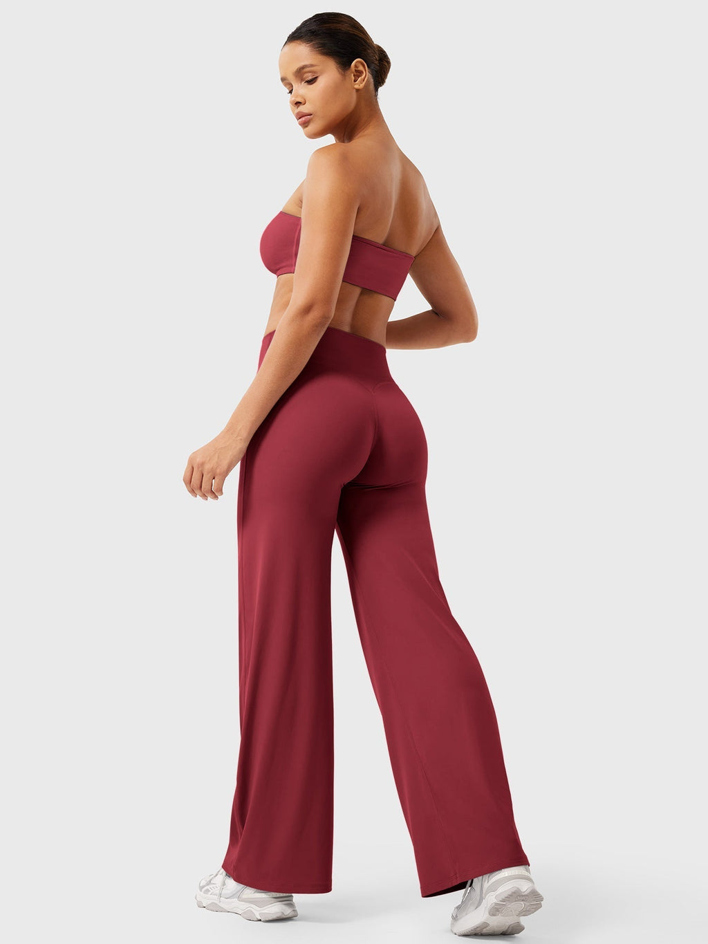 Leggings High-Waist Straight-Leg No Front Seam Buttery Soft Gym Yoga Pants for Women Fitness Tights