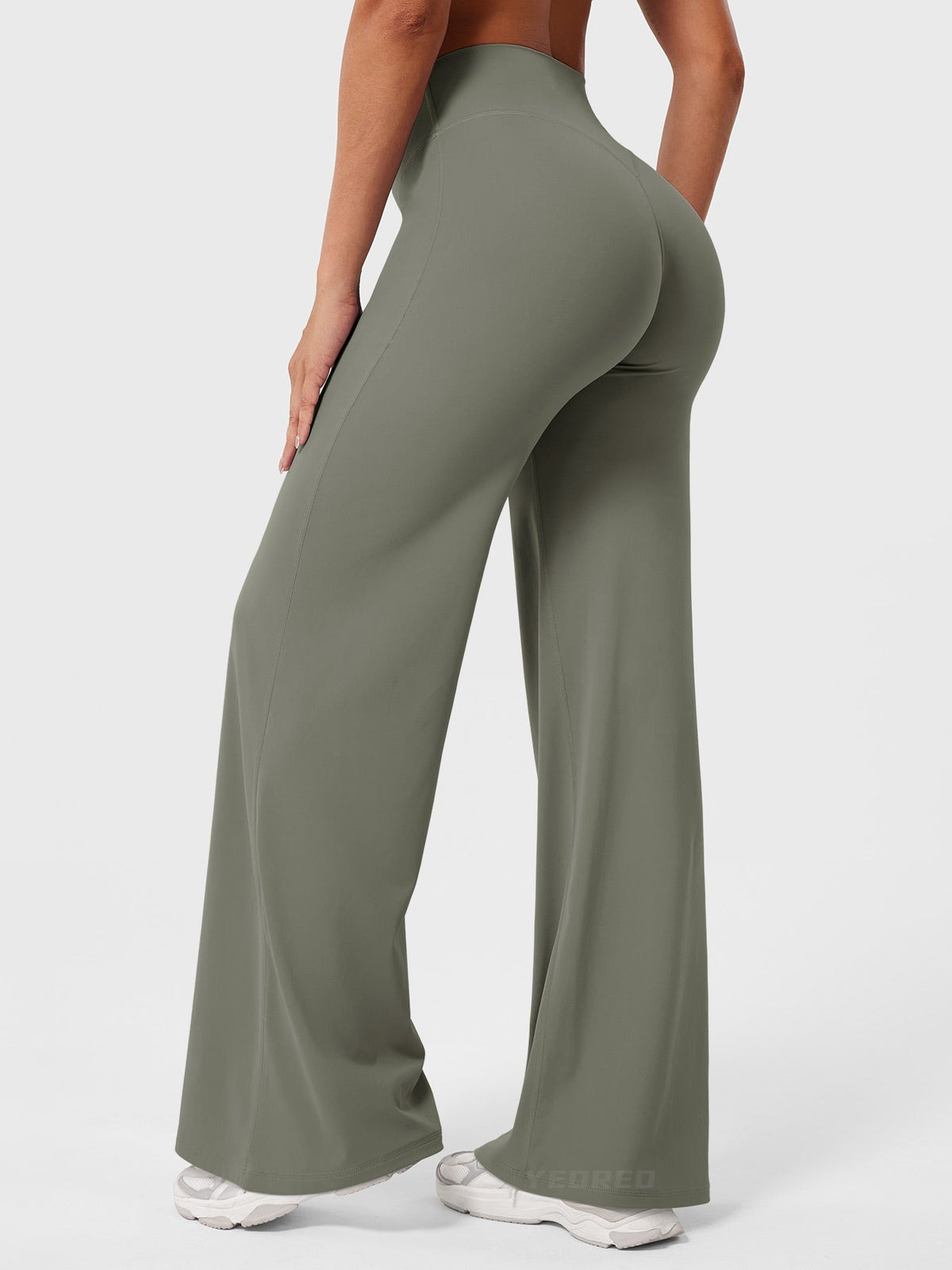 Leggings High-Waist Straight-Leg No Front Seam Buttery Soft Gym Yoga Pants for Women Fitness Tights
