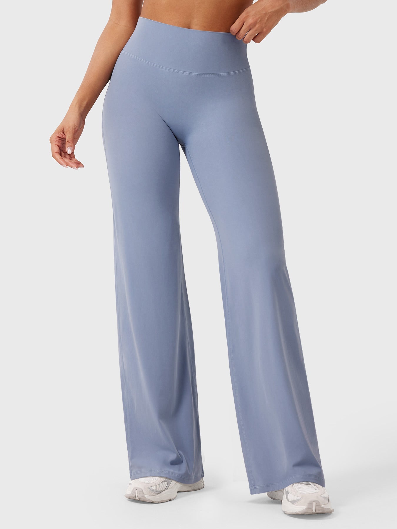 Leggings High-Waist Straight-Leg No Front Seam Buttery Soft Gym Yoga Pants for Women Fitness Tights