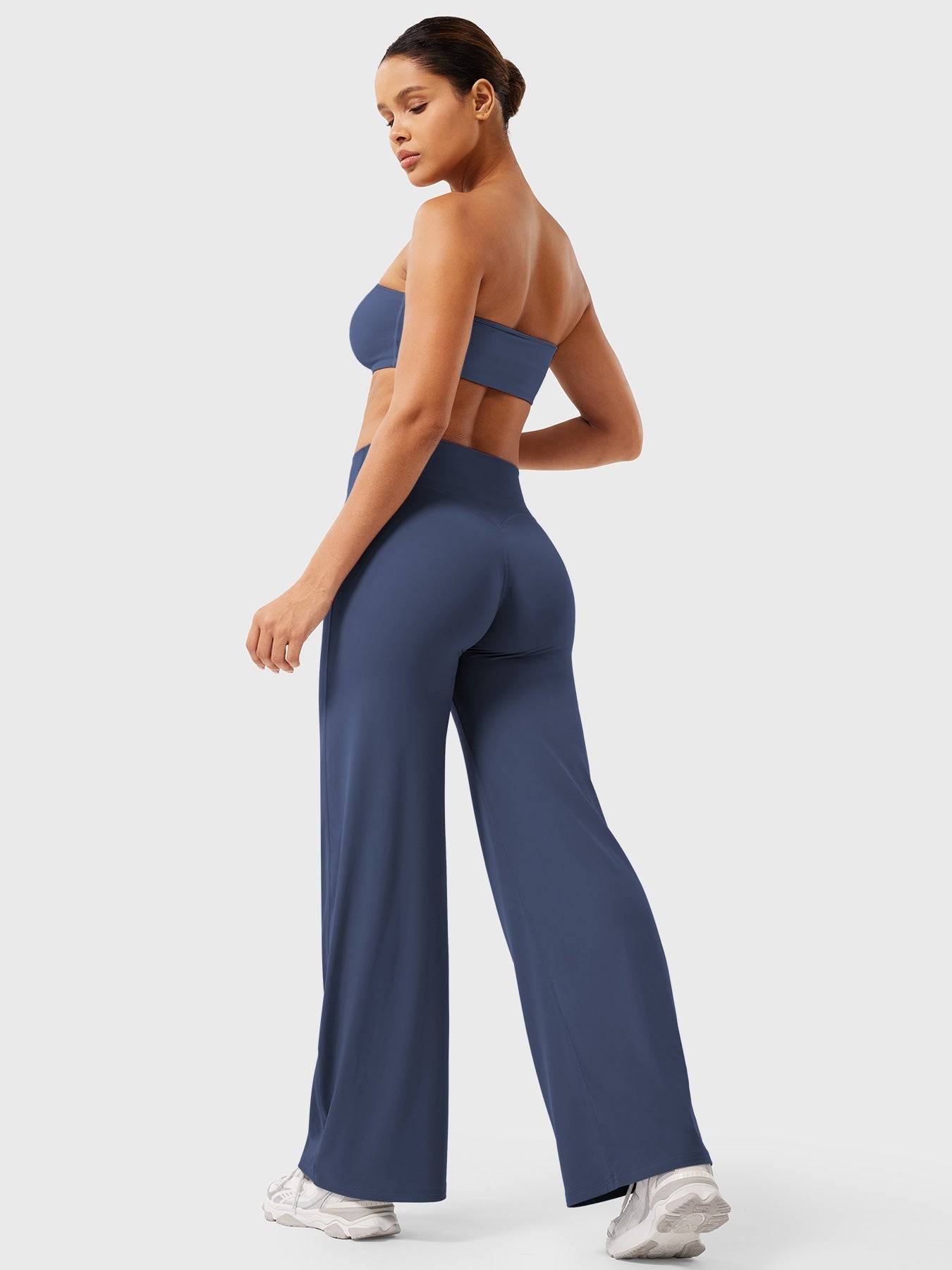 Leggings High-Waist Straight-Leg No Front Seam Buttery Soft Gym Yoga Pants for Women Fitness Tights