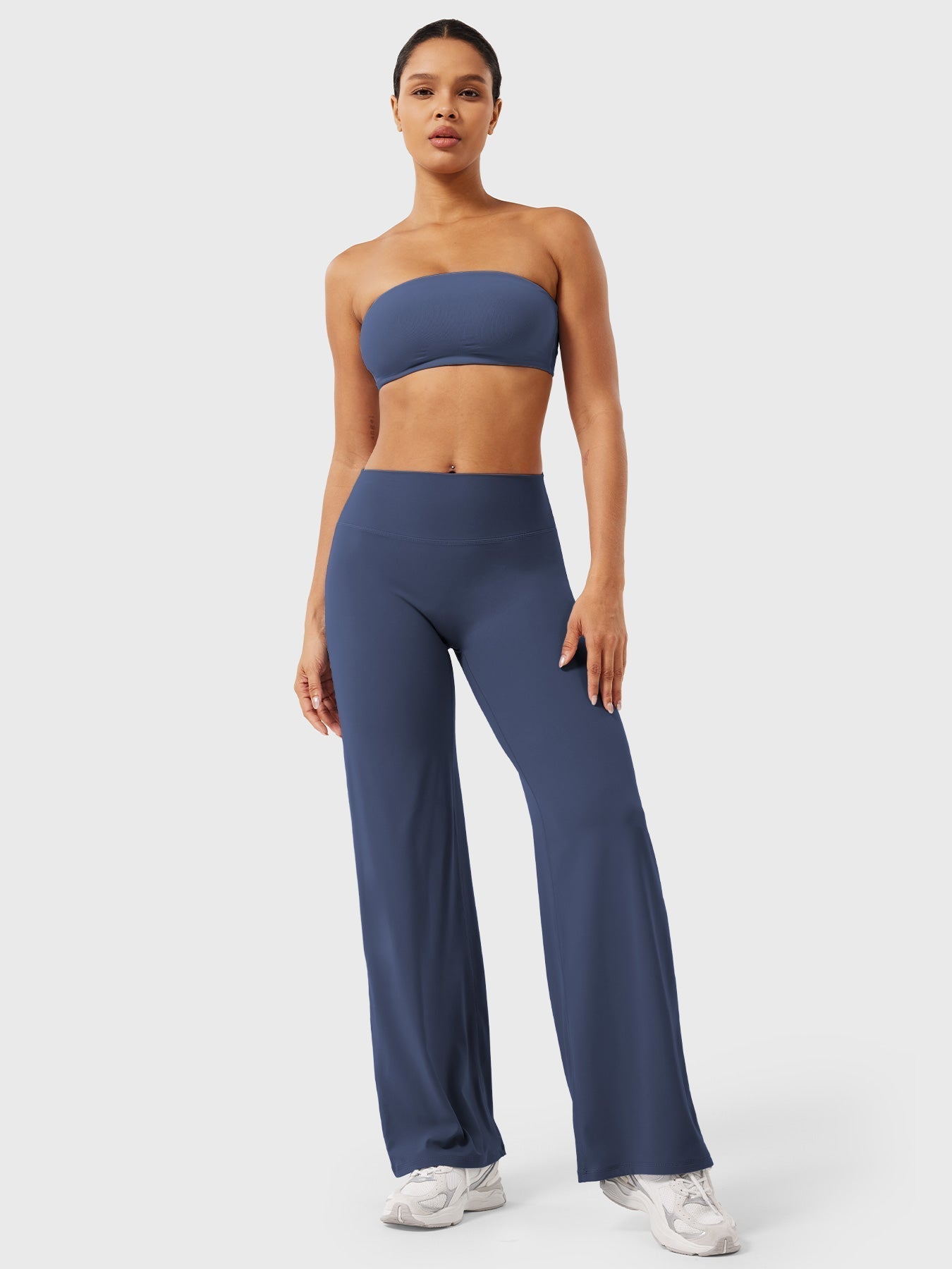 Leggings High-Waist Straight-Leg No Front Seam Buttery Soft Gym Yoga Pants for Women Fitness Tights