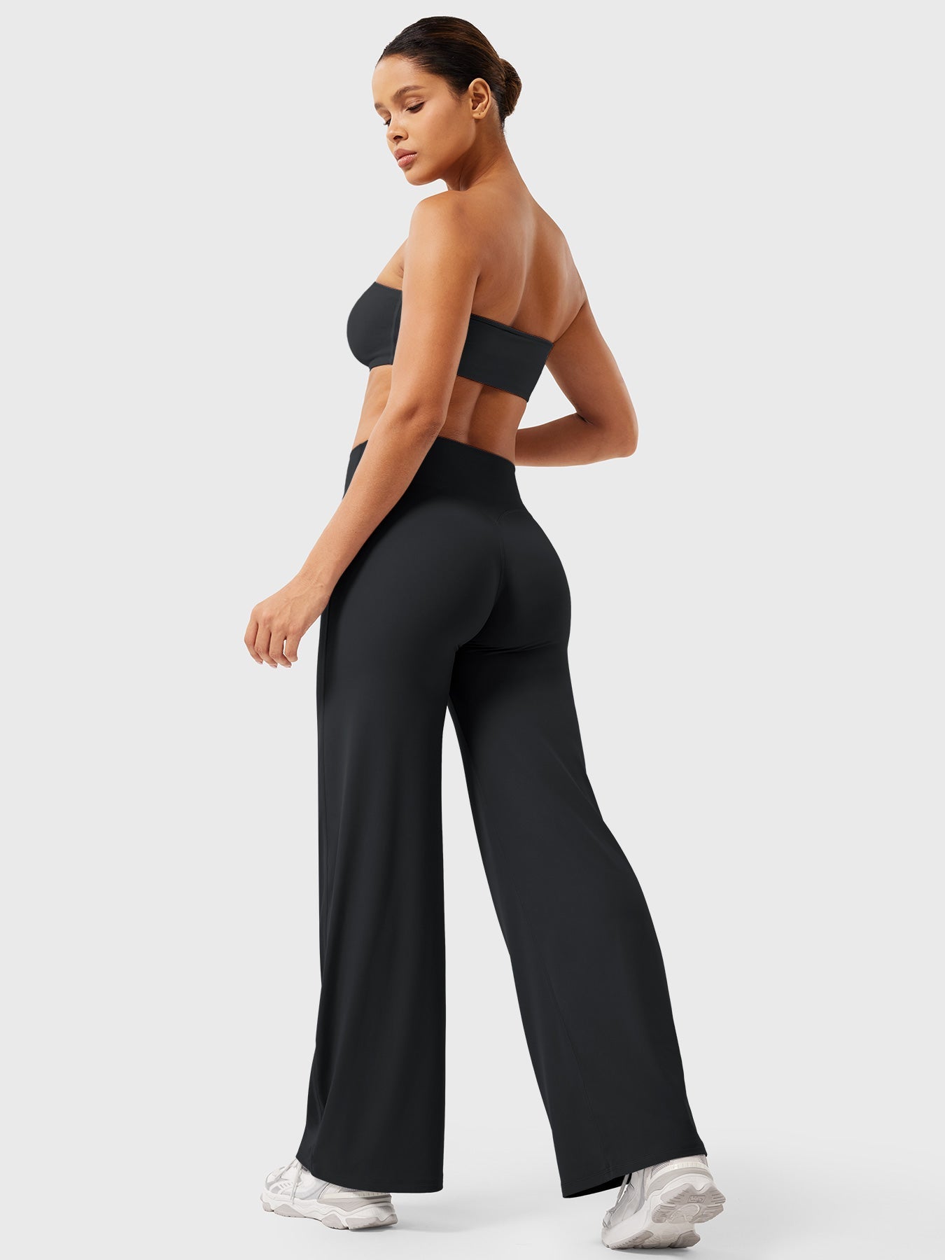 Leggings High-Waist Straight-Leg No Front Seam Buttery Soft Gym Yoga Pants for Women Fitness Tights